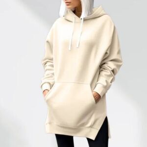 3338 New The Warmy Oversized Hoodie Dress Yellow Sz Large